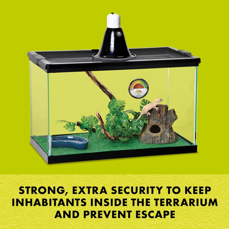 Zilla Heavy Duty Screen Clips, Secures Screen Covers to Terrarium, Fits Size 30G and Larger, 2 pack, Large - Image 3